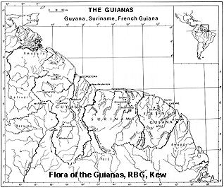 The Guianas Map from Kew